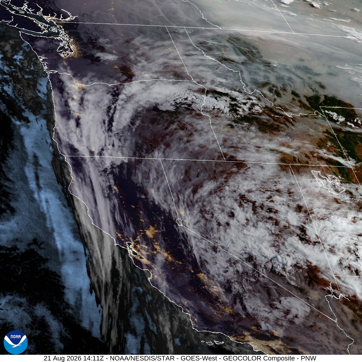 Satellite Imagery of western US